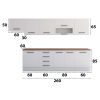Bucatarie Alfa 320, alb, blat termic nuc, corp hota