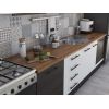 Bucatarie Alfa 320, alb/wenge, blat termic nuc, corp hota