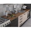 Bucatarie Alfa 320, sonoma/wenge, blat termic nuc, corp hota