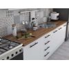 Bucatarie Alfa 320, alb, blat termic nuc, corp hota