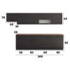Bucatarie Alfa 320, wenge, blat termic nuc, corp hota