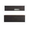 Bucatarie Alfa 260, Cu vitrina, Wenge, Blat termic nuc
