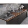 Bucatarie Alfa 260, Cu vitrina, Wenge, Blat termic nuc