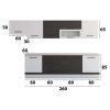 Bucatarie Alfa 320, wenge/alb, blat termic travertin, corp hota