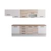 Bucatarie Alfa 320, sonoma/alb, blat termic nuc, corp hota