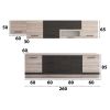 Bucatarie Alfa 320, wenge/sonoma, blat termic alb, corp hota