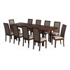 Set masa extensibila 160/240x90 cm MB-13 Venus5l cu 10 scaune tapitate Roma4 O 25b, nuc, lemn masiv de fag, MDF, stofa