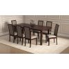 Set masa extensibila 160/240x90 cm MB-13 Venus8 cu 12 scaune tapitate Roma4 O 25b, nuc, lemn masiv de fag, MDF, stofa