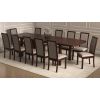 Set masa extensibila 160/240x90 cm MB-13 Venus8 cu 12 scaune tapitate Roma4 O 25b, nuc, lemn masiv de fag, MDF, stofa