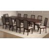 Set masa extensibila 160/240x90 cm MB-13 Venus8 cu 10 scaune tapitate Roma4 O 25b, nuc, lemn masiv de fag, MDF, stofa
