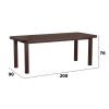 Set masa extensibila 160/240x90 cm MB-13 Venus8 cu 10 scaune tapitate Roma4 O 25b, nuc, lemn masiv de fag, MDF, stofa