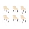 Set 6 Scaune Bucatarie Tapitat S-212, Stofa, Bej