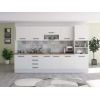 Bucatarie Alfa 320, alb, blat termic nuc, corp pentru cuptor incorporabil