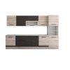 Bucatarie Alfa 320, wenge/sonoma, blat termic travertin, corp pentru cuptor incorporabil