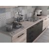 Bucatarie Alfa 320, wenge/sonoma, blat termic travertin, corp pentru cuptor incorporabil