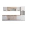 Bucatarie Alfa 320, sonoma/alb, blat termic nuc, corp pentru cuptor incorporabil