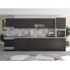 Bucatarie Alfa 380, wenge, blat termic travertin, corp hota, soldat