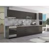 Bucatarie Alfa 380, wenge, blat termic travertin, corp hota, soldat