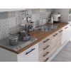 Bucatarie Alfa 320, sonoma/alb, blat termic nuc, corp pentru cuptor incorporabil