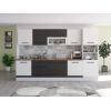 Bucatarie Alfa 320, wenge/alb, blat termic nuc, corp pentru cuptor incorporabil