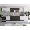 Bucatarie Alfa 380, wenge/alb, blat termic nuc, corp hota, soldat