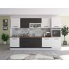 Bucatarie Alfa 320, wenge/alb, blat termic nuc, corp pentru cuptor incorporabil