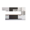 Bucatarie Alfa 380, wenge/alb, blat termic nuc, corp hota, soldat