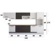 Bucatarie Alfa 380, wenge/alb, blat termic nuc, corp hota, soldat