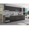 Bucatarie Alfa 380, wenge, blat termic alb, corp hota, soldat