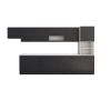 Bucatarie Alfa 380, wenge, blat termic alb, corp hota, soldat