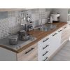 Bucatarie Alfa 320, alb/sonoma, blat termic nuc, corp pentru cuptor incorporabil