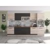 Bucatarie Alfa 320, wenge/sonoma, blat termic nuc, corp pentru cuptor incorporabil