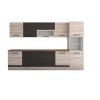 Bucatarie Alfa 320, wenge/sonoma, blat termic nuc, corp pentru cuptor incorporabil