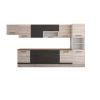 Bucatarie Alfa 380, wenge/sonoma, blat termic nuc, corp hota, soldat