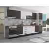 Bucatarie Alfa 380, alb/wenge, blat termic nuc, corp hota, soldat
