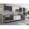 Bucatarie Alfa 380, alb/wenge, blat termic nuc, corp hota, soldat