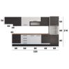 Bucatarie Alfa 380, alb/wenge, blat termic nuc, corp hota, soldat