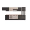 Bucatarie Alfa 380, sonoma/wenge, blat termic nuc, corp hota, soldat