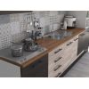 Bucatarie Alfa 320, sonoma/wenge, blat termic nuc, corp pentru cuptor incorporabil