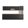 Bucatarie Alfa 320, wenge, blat termic nuc, corp pentru cuptor incorporabil