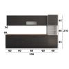 Bucatarie Alfa 320, wenge, blat termic nuc, corp pentru cuptor incorporabil