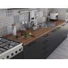 Bucatarie Alfa 380, wenge, blat termic nuc, corp hota, soldat