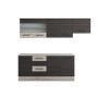 Bucatarie Alfa 240, Corp hota, Cu vitrina, Wenge/Sonoma, Blat termic travertin
