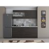 Bucatarie Alfa 180, Cu vitrina, Wenge, Blat termic alb