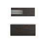 Bucatarie Alfa 180, Cu vitrina, Wenge, Blat termic alb