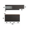 Bucatarie alfa 240, corp hota, cu vitrina, wenge, blat termic nuc