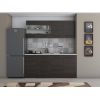 Bucatarie Alfa 180, Cu vitrina, Wenge, Blat termic travertin