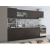 Bucatarie Alfa 300, corp hota si soldat, cu vitrina, wenge, blat termic travertin