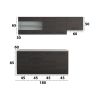 Bucatarie alfa 240, corp hota, cu vitrina, wenge, blat termic travertin