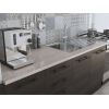 Bucatarie Alfa 300, corp hota si soldat, cu vitrina, wenge, blat termic travertin